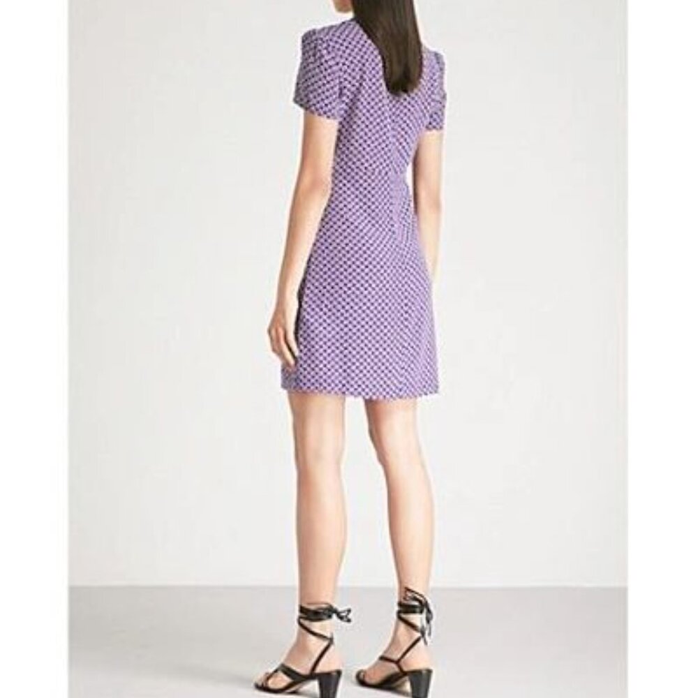 Maje Ramba Floral Print Cutout Silk Mini Dress - Picture 4 of 8